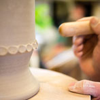 Paul Young making a dovecote in his workshop 2016